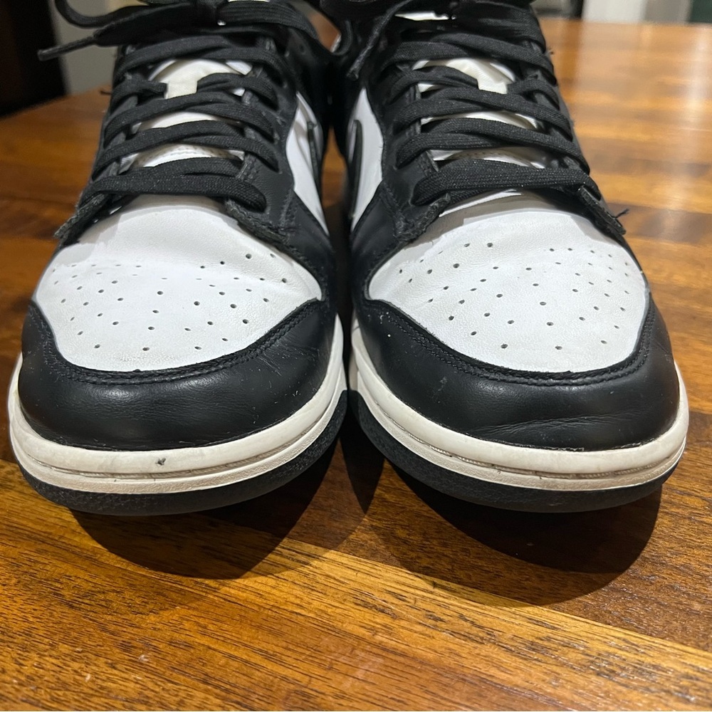 Nike Dunk Low Shoes Mens Size 11 Black White Panda Leather Basketball - Picture 3 of 11